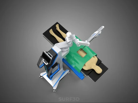 ASSISTANCE SURGICAL ROBOTIC SURGERY ROBOT SURGEON OPERATION BED 3D Model
