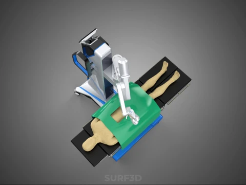 ASSISTANCE SURGICAL ROBOTIC SURGERY ROBOT SURGEON OPERATION BED 3D Model