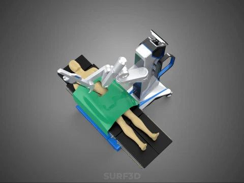 ASSISTANCE SURGICAL ROBOTIC SURGERY ROBOT SURGEON OPERATION BED 3D Model