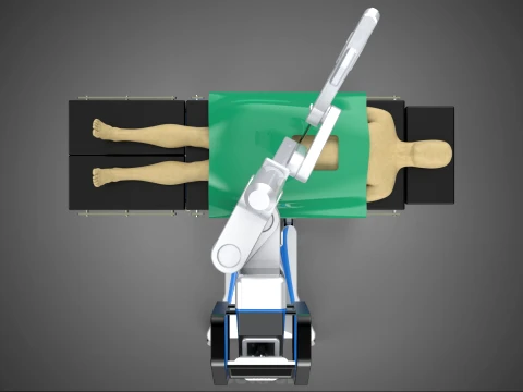 ASSISTANCE SURGICAL ROBOTIC SURGERY ROBOT SURGEON OPERATION BED 3D Model