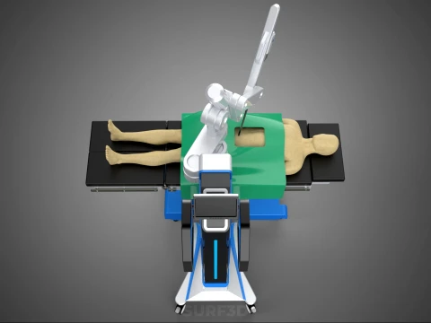 ASSISTANCE SURGICAL ROBOTIC SURGERY ROBOT SURGEON OPERATION BED 3D Model