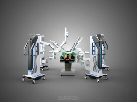 STANDARD SURGICAL ROBOT ROBOTIC SURGERY LAPAROSCOPY LAPAROSCOPIC 3D Model