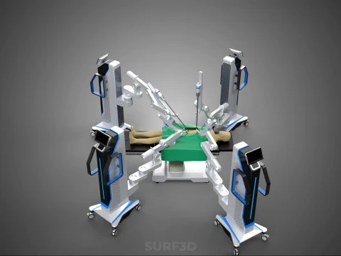 STANDARD SURGICAL ROBOT ROBOTIC SURGERY LAPAROSCOPY LAPAROSCOPIC 3D Model