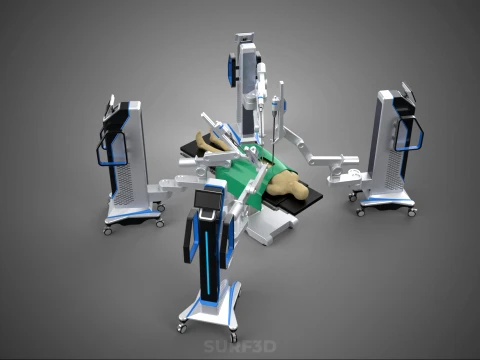 STANDARD SURGICAL ROBOT ROBOTIC SURGERY LAPAROSCOPY LAPAROSCOPIC 3D Model