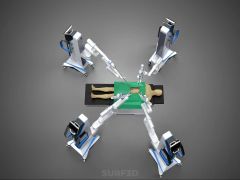STANDARD SURGICAL ROBOT ROBOTIC SURGERY LAPAROSCOPY LAPAROSCOPIC 3D Model