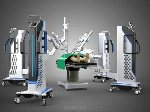 STANDARD SURGICAL ROBOT ROBOTIC SURGERY LAPAROSCOPY LAPAROSCOPIC 3D Model