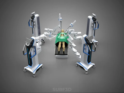 STANDARD SURGICAL ROBOT ROBOTIC SURGERY LAPAROSCOPY LAPAROSCOPIC 3D Model