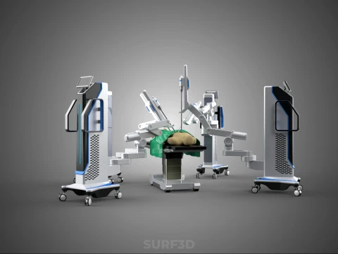 STANDARD SURGICAL ROBOT ROBOTIC SURGERY LAPAROSCOPY LAPAROSCOPIC 3D Model