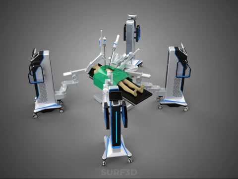 STANDARD SURGICAL ROBOT ROBOTIC SURGERY LAPAROSCOPY LAPAROSCOPIC 3D Model