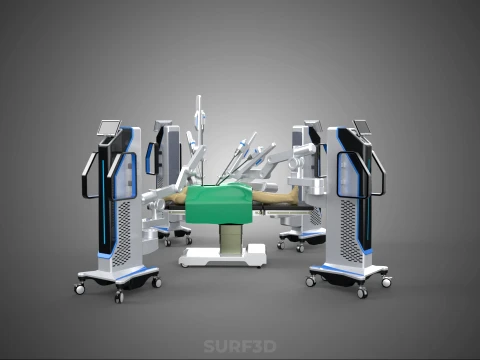 STANDARD SURGICAL ROBOT ROBOTIC SURGERY LAPAROSCOPY LAPAROSCOPIC 3D Model