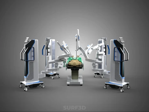 STANDARD SURGICAL ROBOT ROBOTIC SURGERY LAPAROSCOPY LAPAROSCOPIC 3D Model
