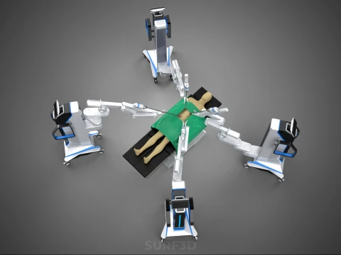 STANDARD SURGICAL ROBOT ROBOTIC SURGERY LAPAROSCOPY LAPAROSCOPIC 3D Model