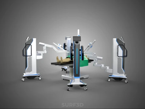 STANDARD SURGICAL ROBOT ROBOTIC SURGERY LAPAROSCOPY LAPAROSCOPIC 3D Model