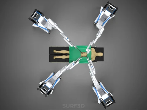 STANDARD SURGICAL ROBOT ROBOTIC SURGERY LAPAROSCOPY LAPAROSCOPIC 3D Model