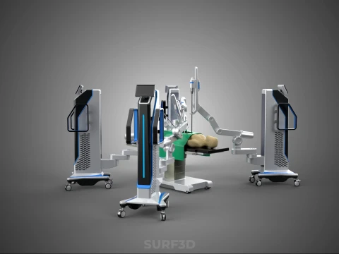 STANDARD SURGICAL ROBOT ROBOTIC SURGERY LAPAROSCOPY LAPAROSCOPIC 3D Model