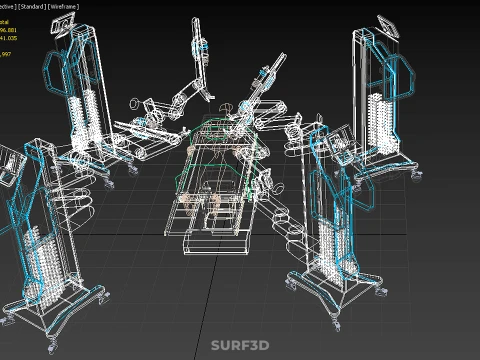 STANDARD SURGICAL ROBOT ROBOTIC SURGERY LAPAROSCOPY LAPAROSCOPIC 3D Model