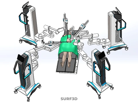 STANDARD SURGICAL ROBOT ROBOTIC SURGERY LAPAROSCOPY LAPAROSCOPIC 3D Model