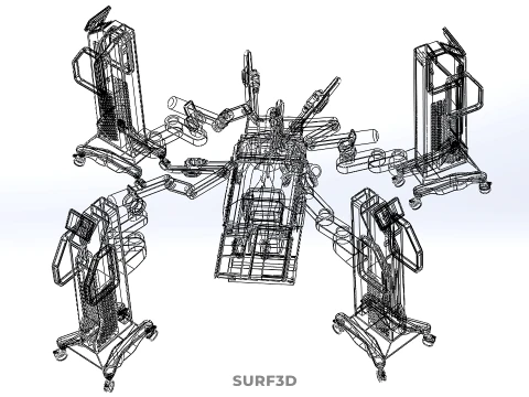 STANDARD SURGICAL ROBOT ROBOTIC SURGERY LAPAROSCOPY LAPAROSCOPIC 3D Model