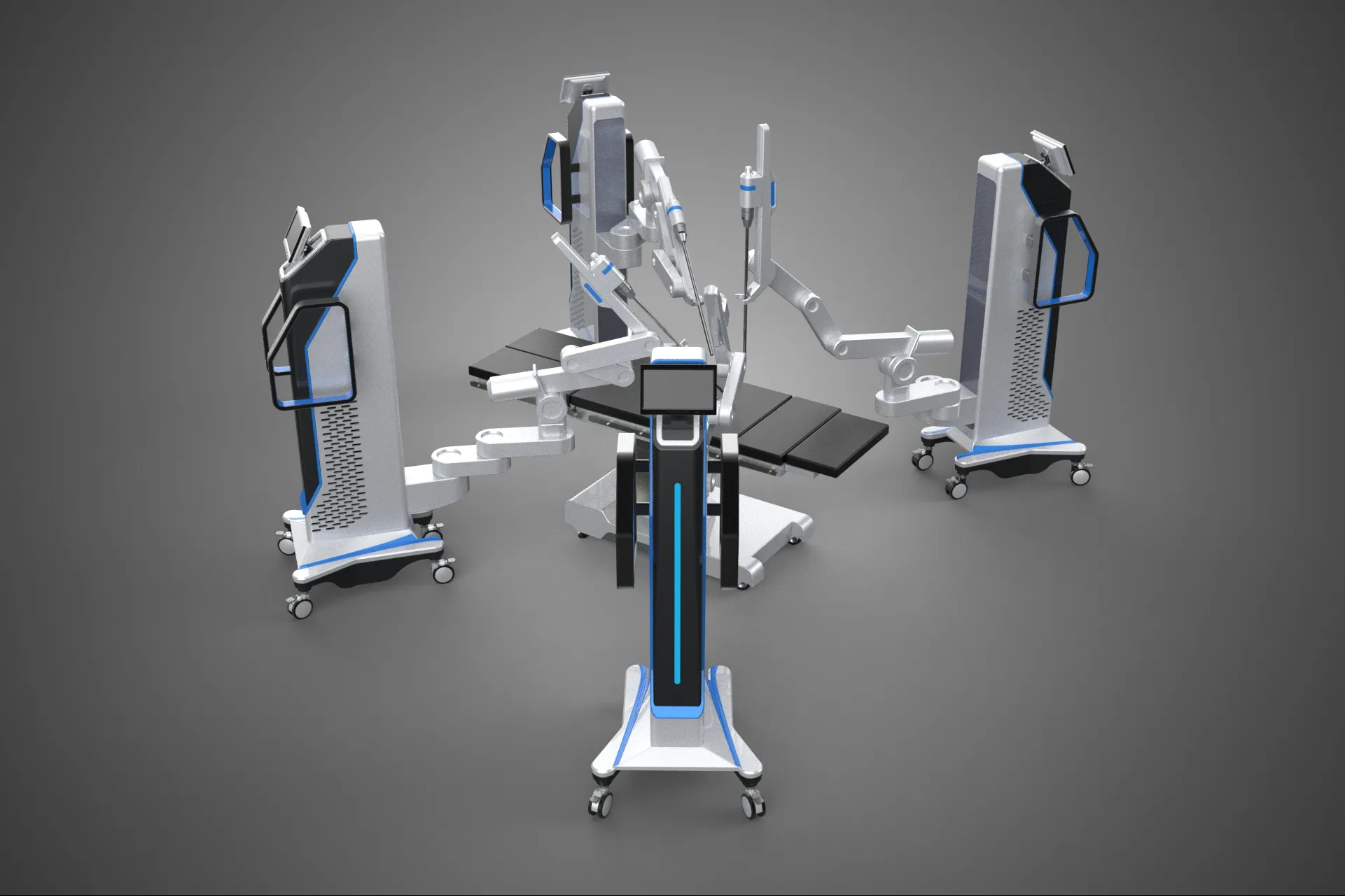 SURGICAL ARM MACHINE ROBOTIC ASSISTED SURGERY SYSTEM SURGEON AI 3D Model .c4d .max .obj .3ds .fbx .stl .blend 
