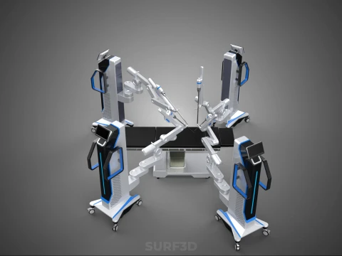 SURGICAL ARM MACHINE ROBOTIC ASSISTED SURGERY SYSTEM SURGEON AI 3D Model