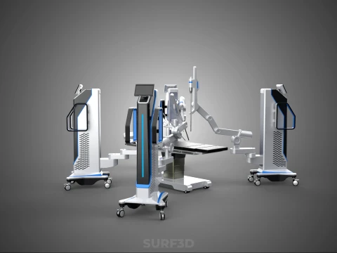 SURGICAL ARM MACHINE ROBOTIC ASSISTED SURGERY SYSTEM SURGEON AI 3D Model