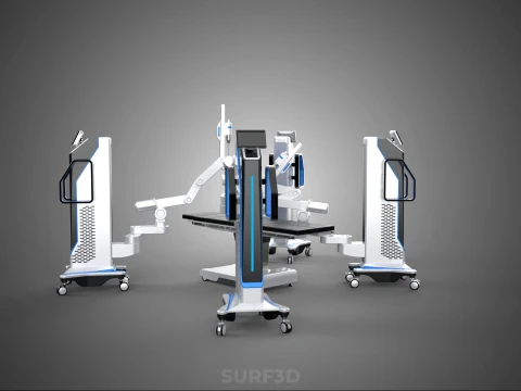 SURGICAL ARM MACHINE ROBOTIC ASSISTED SURGERY SYSTEM SURGEON AI 3D Model