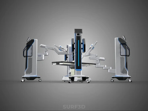 SURGICAL ARM MACHINE ROBOTIC ASSISTED SURGERY SYSTEM SURGEON AI 3D Model