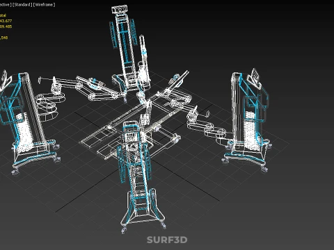 SURGICAL ARM MACHINE ROBOTIC ASSISTED SURGERY SYSTEM SURGEON AI 3D Model