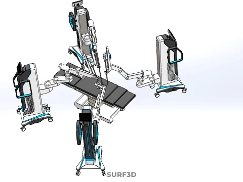 SURGICAL ARM MACHINE ROBOTIC ASSISTED SURGERY SYSTEM SURGEON AI 3D Model