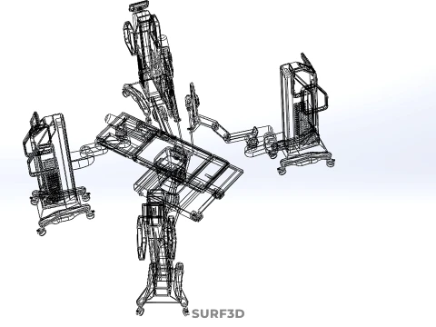 SURGICAL ARM MACHINE ROBOTIC ASSISTED SURGERY SYSTEM SURGEON AI 3D Model
