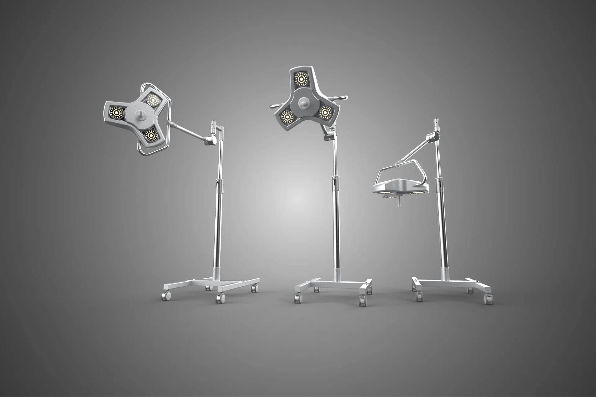 MOBILE SURGICAL LED MEDICAL SURGERY LIGHT LIGHTING LAMP HOSPITAL 3D Model .c4d .max .obj .3ds .fbx .stl .blend