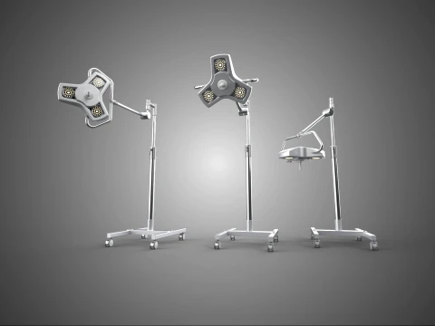 MOBILE CHIRURGISCHE LED-LEUCHTE F&Uuml;R MEDIZINISCHE CHIRURGIE, BELEUCHTUNG, LAMPE, KRANKENHAUS 3D Modell