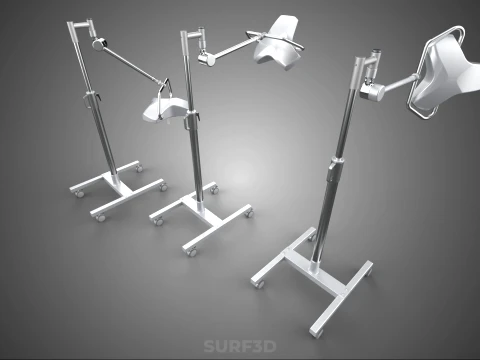 MOBILE SURGICAL LED MEDICAL SURGERY LIGHT LIGHTING LAMP HOSPITAL 3D Model