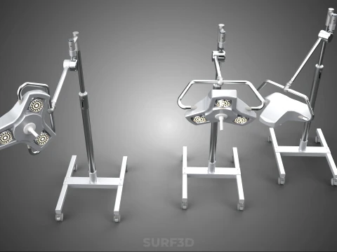 MOBILE SURGICAL LED MEDICAL SURGERY LIGHT LIGHTING LAMP HOSPITAL 3D Model