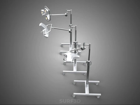MOBILE SURGICAL LED MEDICAL SURGERY LIGHT LIGHTING LAMP HOSPITAL 3D Model