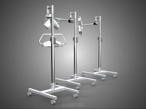 MOBILE SURGICAL LED MEDICAL SURGERY LIGHT LIGHTING LAMP HOSPITAL 3D Model
