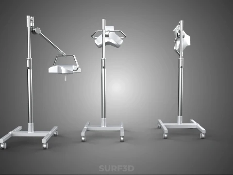 MOBILE SURGICAL LED MEDICAL SURGERY LIGHT LIGHTING LAMP HOSPITAL 3D Model