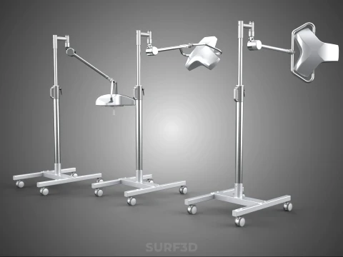 MOBILE SURGICAL LED MEDICAL SURGERY LIGHT LIGHTING LAMP HOSPITAL 3D Model