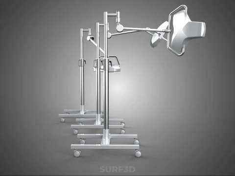 MOBILE SURGICAL LED MEDICAL SURGERY LIGHT LIGHTING LAMP HOSPITAL 3D Model