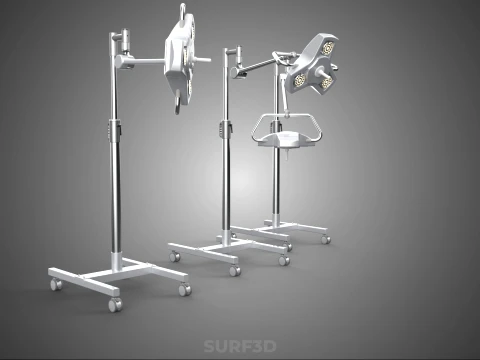 MOBILE SURGICAL LED MEDICAL SURGERY LIGHT LIGHTING LAMP HOSPITAL 3D Model
