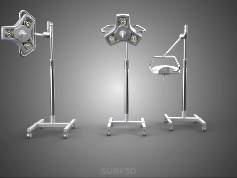 MOBILE SURGICAL LED MEDICAL SURGERY LIGHT LIGHTING LAMP HOSPITAL 3D Model