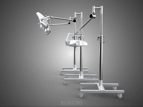 MOBILE SURGICAL LED MEDICAL SURGERY LIGHT LIGHTING LAMP HOSPITAL 3D Model