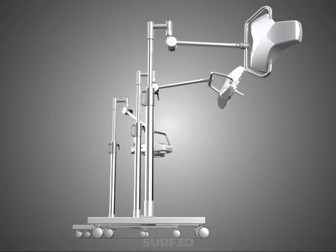 MOBILE SURGICAL LED MEDICAL SURGERY LIGHT LIGHTING LAMP HOSPITAL 3D Model