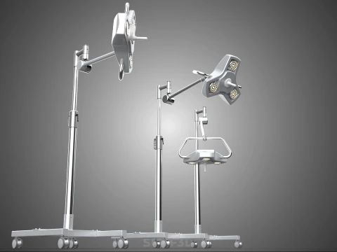 MOBILE SURGICAL LED MEDICAL SURGERY LIGHT LIGHTING LAMP HOSPITAL 3D Model