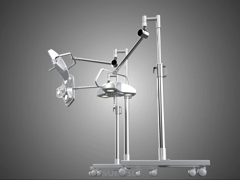 MOBILE SURGICAL LED MEDICAL SURGERY LIGHT LIGHTING LAMP HOSPITAL 3D Model