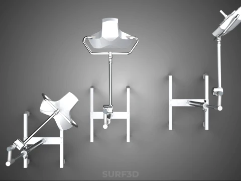 MOBILE SURGICAL LED MEDICAL SURGERY LIGHT LIGHTING LAMP HOSPITAL 3D Model