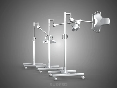 MOBILE SURGICAL LED MEDICAL SURGERY LIGHT LIGHTING LAMP HOSPITAL 3D Model
