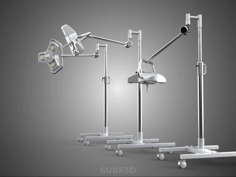 MOBILE SURGICAL LED MEDICAL SURGERY LIGHT LIGHTING LAMP HOSPITAL 3D Model