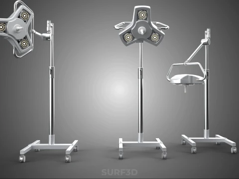 MOBILE SURGICAL LED MEDICAL SURGERY LIGHT LIGHTING LAMP HOSPITAL 3D Model