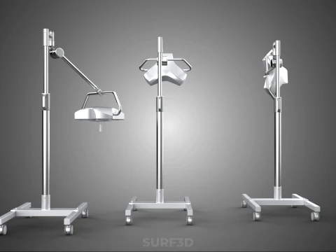 MOBILE SURGICAL LED MEDICAL SURGERY LIGHT LIGHTING LAMP HOSPITAL 3D Model